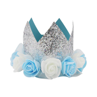 SILVER GLITTER BIRTHDAY CROWN-8X29.5CM