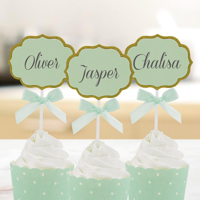 6PK NAME TAG TOPPERS