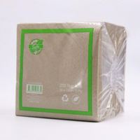 200PK 33X33CM 2PLY KRAFT NAPK
