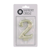 9CM METALLIC GOLD CANDLE 2