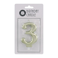 9CM METALLIC GOLD CANDLE 3