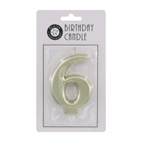 9CM METALLIC GOLD CANDLE 6