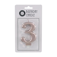 9CM METALLIC ROSE GOLD CANDLE 3