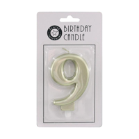 9CM METALLIC GOLD CANDLE 9