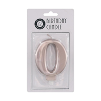 9CM METALLIC ROSE GOLD CANDLE 0