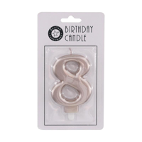 9CM METALLIC ROSE GOLD CANDLE 8