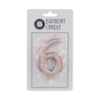 METALLIC ROSE GOLD CANDLE 6