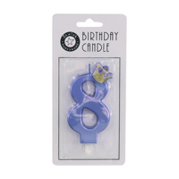 8.5CM METALLIC BLUE CANDLE 8