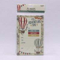 6PK VINTAGE HOT AIR BALLOON INVIT