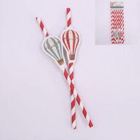 12PK HOT AIR BALLOON STRAWS