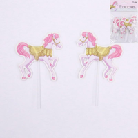 12PK CAROUSEL HORSE CAKE PICKS