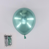 12PK 30CM CHROME BALLOONS - EMERALD
