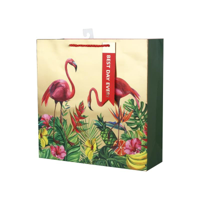 PINK FLAMINGO GIFT BAG LGE