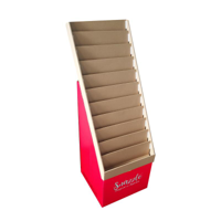 36 POCKET RED CARDBOARD CARD DISPALY STAND