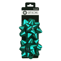 10CM 2PK TEAL BOWS