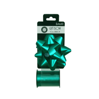 10CM TEAL BOW W/10M CURLING RIBBON
