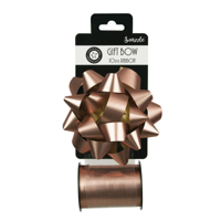10CM ROSE GOLD BOW W/10M CURLING RIBBON