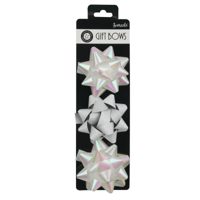 7.5CM 3PK WHITE BOWS