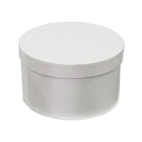 S/10 ROUND BOX-WHITE