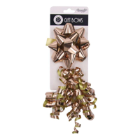 10CM STAR & CURLY BOW-ROSE GO
