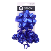 10CM STAR & CURLY BOW-NAVY