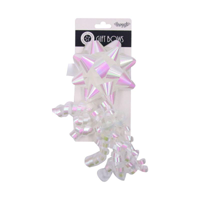 10CM STAR & CURLY BOW-IRIDESC