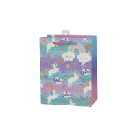 MED UNICORN GIFT BAG 18X23X10CM