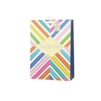 XL COLOURFUL GEOMETRIC GIFT BAG 30X42X12CM