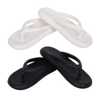 MENS EVA THONGS 2A BLACK WHITE