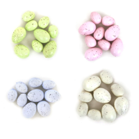 4A 9PK ASST SIZE EGGS IVORY, PINK, BLUE, GREEN