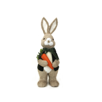 17X56CM FAUX STRAW MR BUNNY W/CARROT