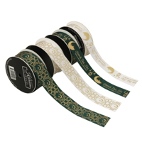 4A 2.5CM X 5M RAMADAN  GIFT RIBBON IN PDQ