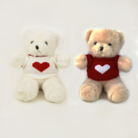 2A 30CM PLUSH VALENTINE BEAR W/KNIT