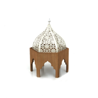 24X21X33CM MDF & METAL FOOD STAND W/RAMADAN INSPIRATIONAL SCRIPT