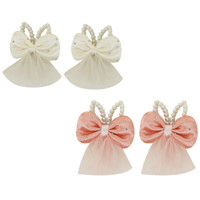 2A 2PK BUNNY HAIRCLIPS PINK & IVORY