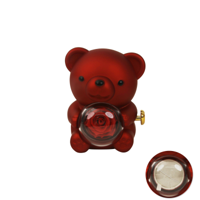 RED TEDDY W/ROSE & JEWELLRY HOLDER