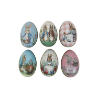 6A METAL EGG TINS 11X6.5X7CM