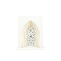 20X5X24CM MDF WHITE RAMADAN DOOR DECO
