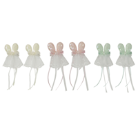 3A 2PK BUNNY HAIR CLIPS PINK, MINT, DOVE GRAY