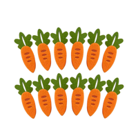 12PK FELT CARROTS