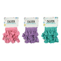 3A 1M TASSEL TRIM LAVENDER, GREEN, PINK