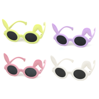 4A CHILDRENS BUNNY EAR SUNGLASSES LAVENDER, PINK, WHITE, YELLOW