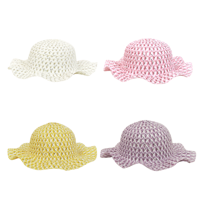4A EASTER HATS WHITE, LAVENDER, YELLOW, PINK