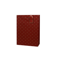 XL 31X42X12CM RED EMBOSSED HEART GIFT BAG