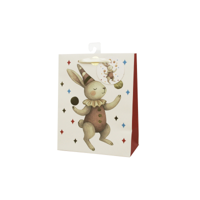 MED 18X23X10CM CIRCUS BUNNY GIFT BAG