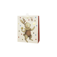 LRG 26X32X12CM CIRCUS BUNNY GIFT BAG