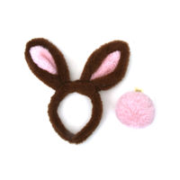 BROWN BUNNY EARS & TAIL