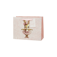 MED 17.8X22X9.8CM BALLERINA BUNNY GIFT BAG