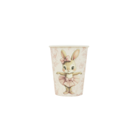 20PK 266ML PINK BALLERINA PAPER CUP