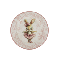 33CM PINK EASTER BALLERINA MELAMINE PLATTER